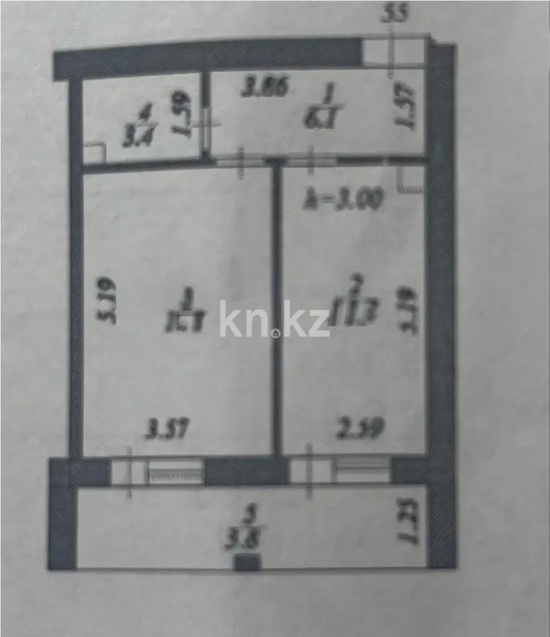 Продажа 1-комнатной квартиры, 45 м² в Астане