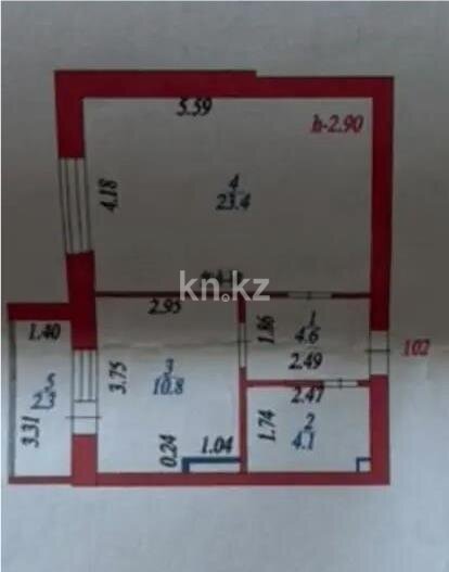 Продажа 1-комнатной квартиры, 45.2 м² в Астане - фото 4