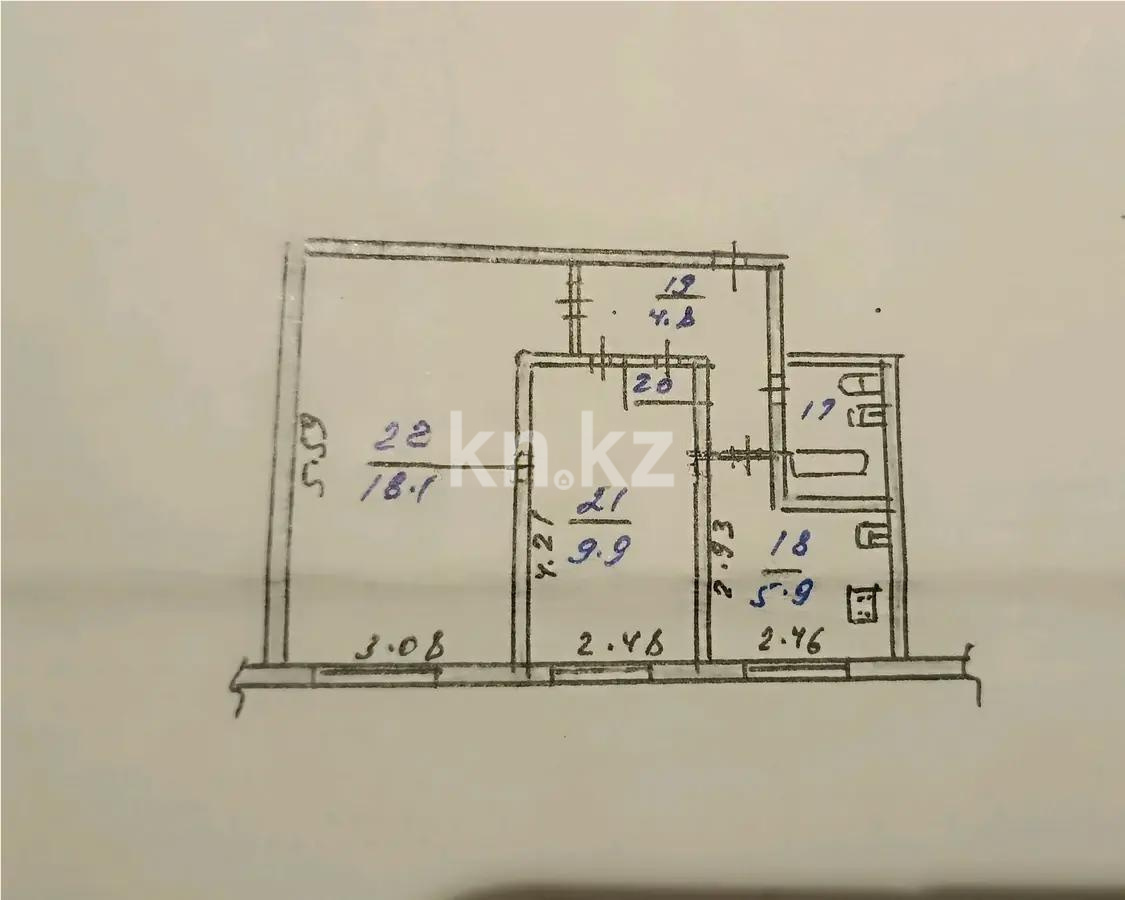 Продажа 2-комнатной квартиры, 42.2 м², ул. Нурмакова, дом  52 в Алматы - фото 6