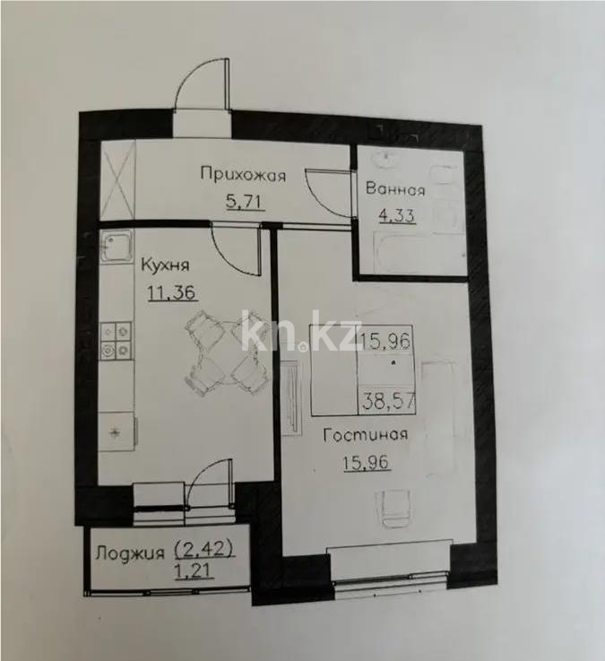 Продажа 1-комнатной квартиры, 40 м² в Астане
