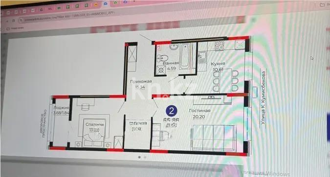 Продажа 2-комнатной квартиры, 63 м², ул. Серкебаева, дом  22 в Астане - фото 6