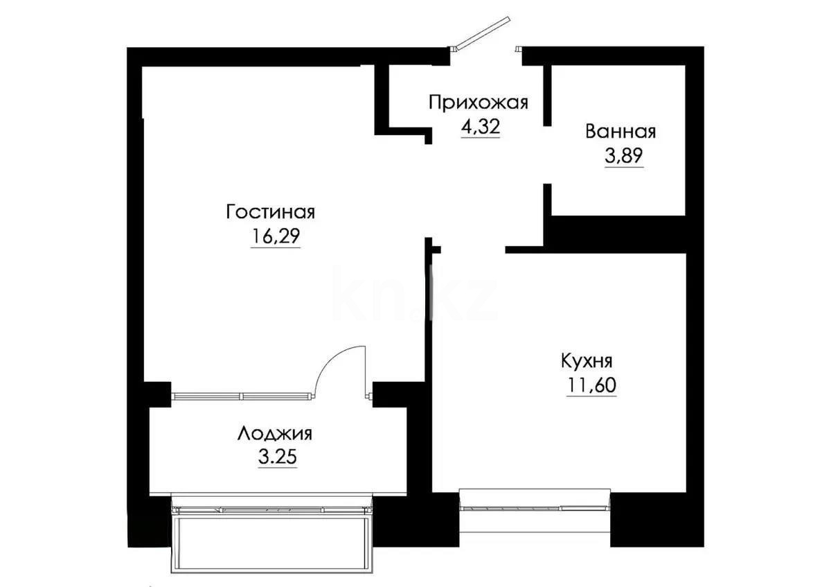 Продажа 1-комнатной квартиры, 40 м² в Астане