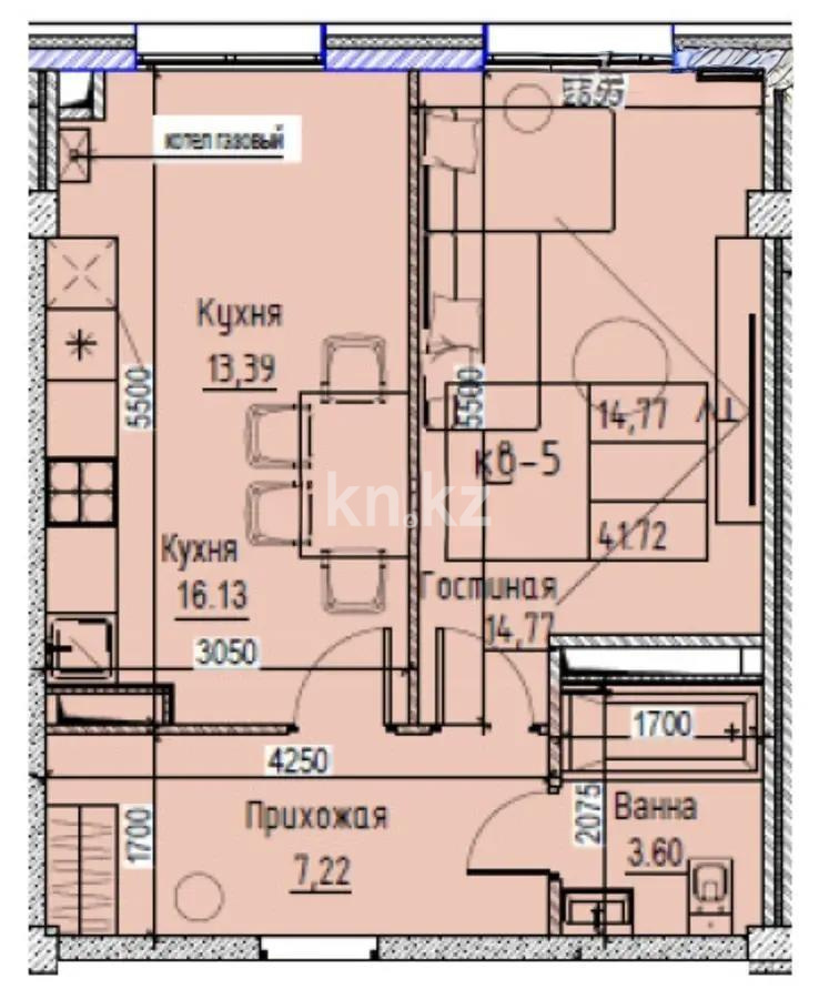 Продажа 1-комнатной квартиры, 42 м² в Алматы