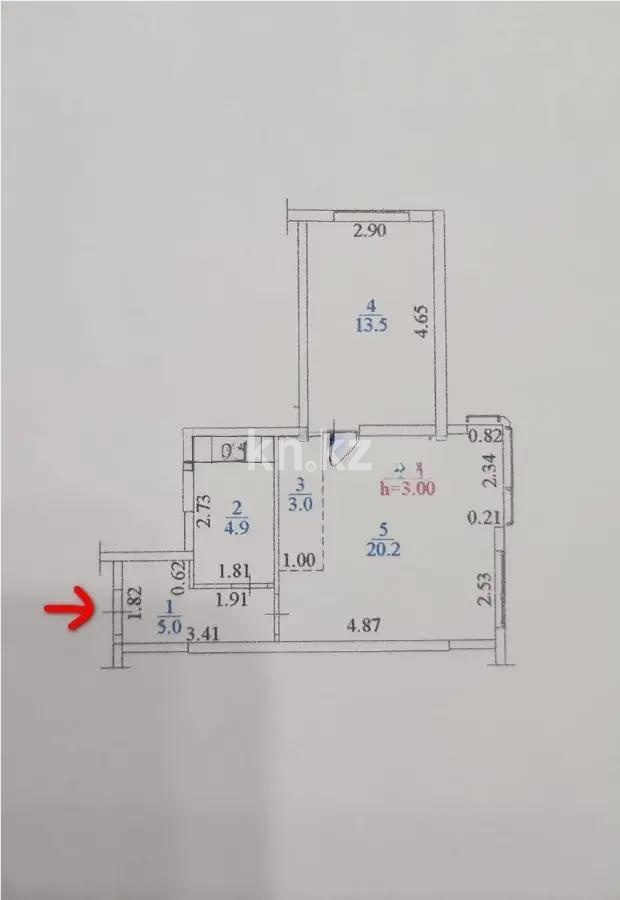 Продажа 2-комнатной квартиры, 46.6 м² в Алматы - фото 3