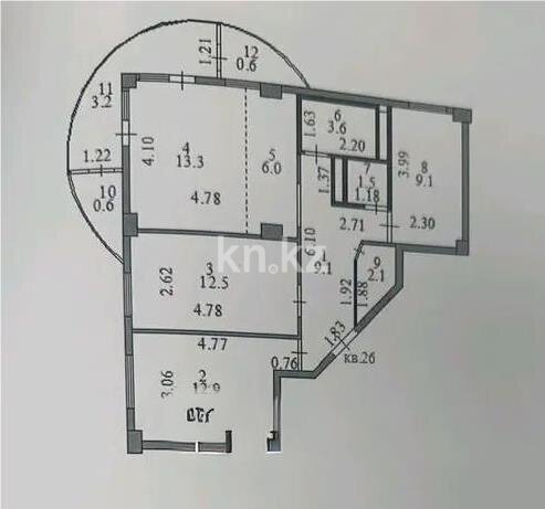 Продажа 4-комнатной квартиры, 74.5 м² в Астане - фото 6