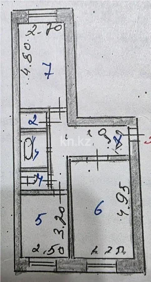 Продажа 2-комнатной квартиры, 51.1 м² в Астане