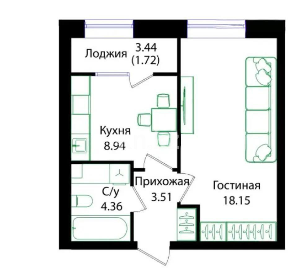 Продажа 1-комнатной квартиры, 36 м², ул. Е-15, дом  16 в Астане