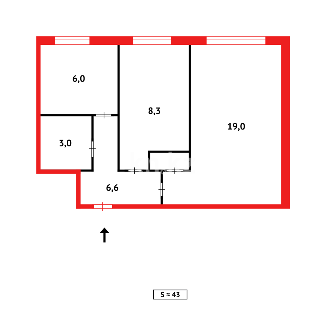 Продажа 2-комнатной квартиры, 43 м² в Темиртау - фото 11