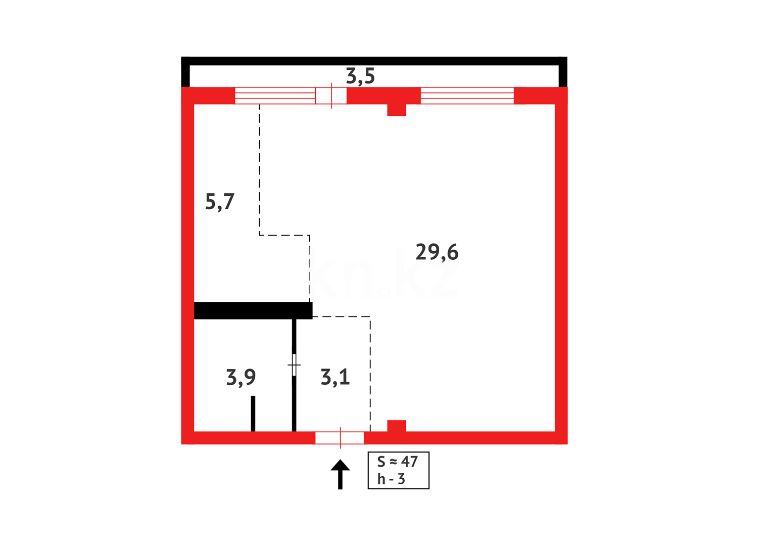 Продажа 1-комнатной квартиры, 47 м² в Астане - фото 6