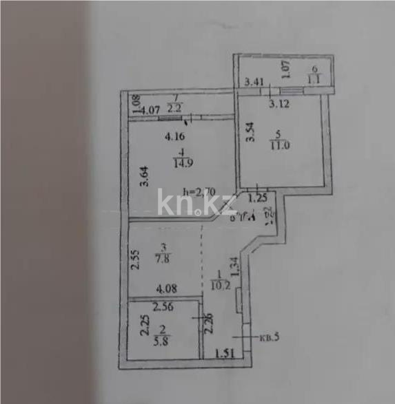 Продажа 2-комнатной квартиры, 53 м² в Астане - фото 5