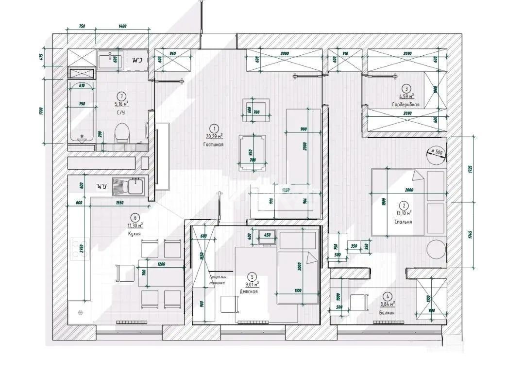 Продажа 3-комнатной квартиры, 68 м² в Алматы - фото 6