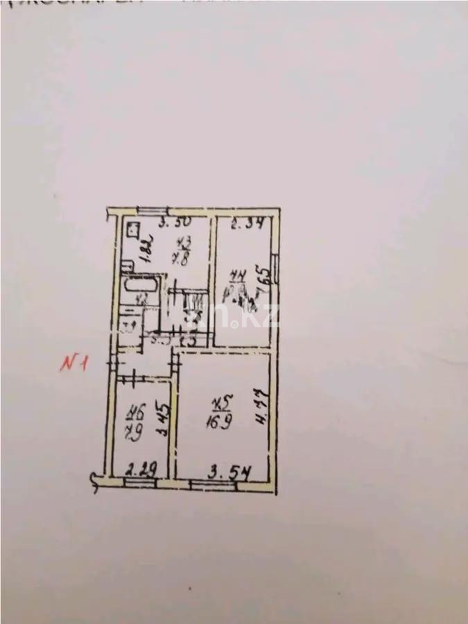 Продажа 3-комнатной квартиры, 53.8 м², ул. Байконурская, дом  120 в Алматы