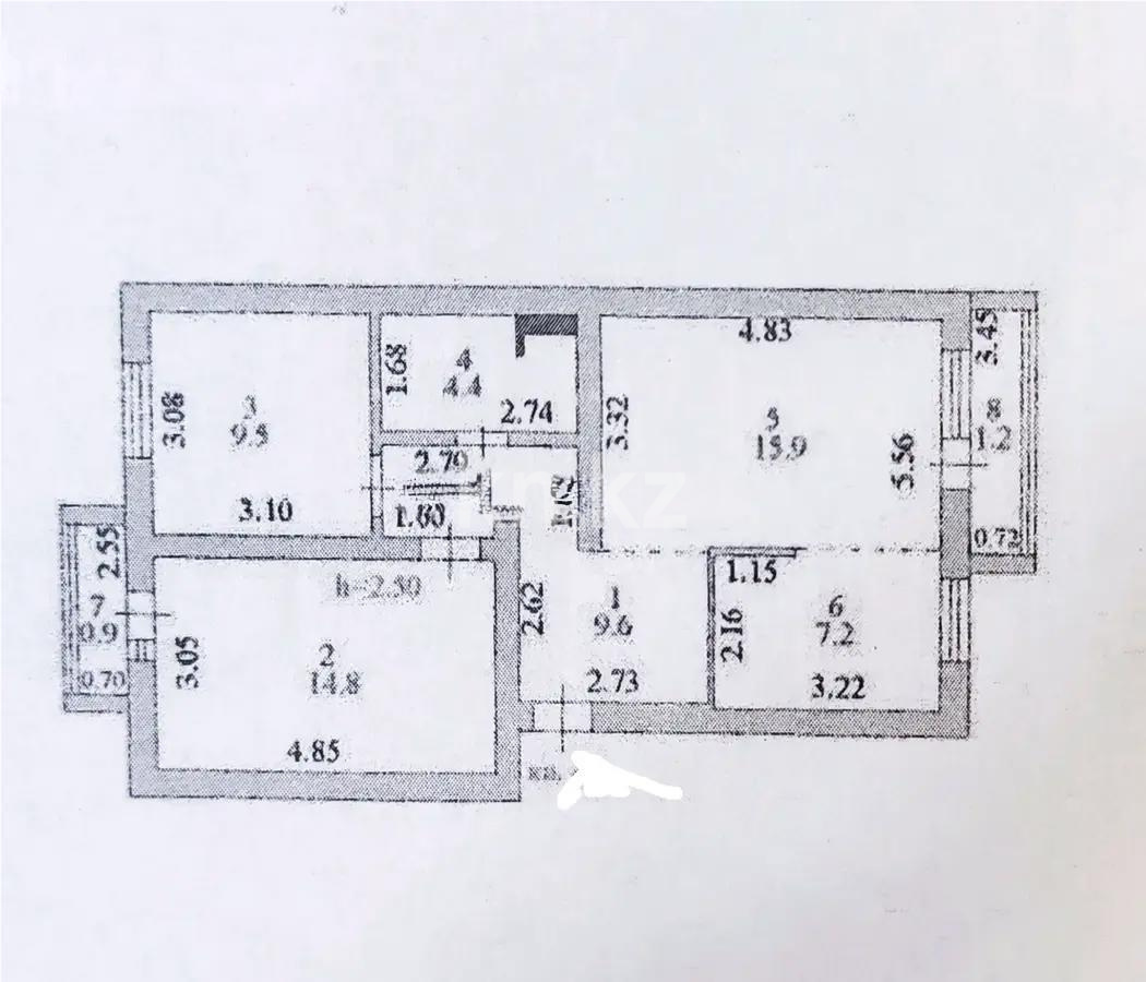 Продажа 3-комнатной квартиры, 63.5 м², ул. Кажымукана, дом  16 в Астане - фото 6