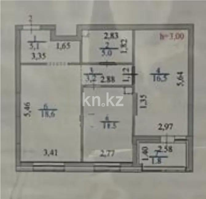 Продажа 2-комнатной квартиры, 61.7 м² в Астане