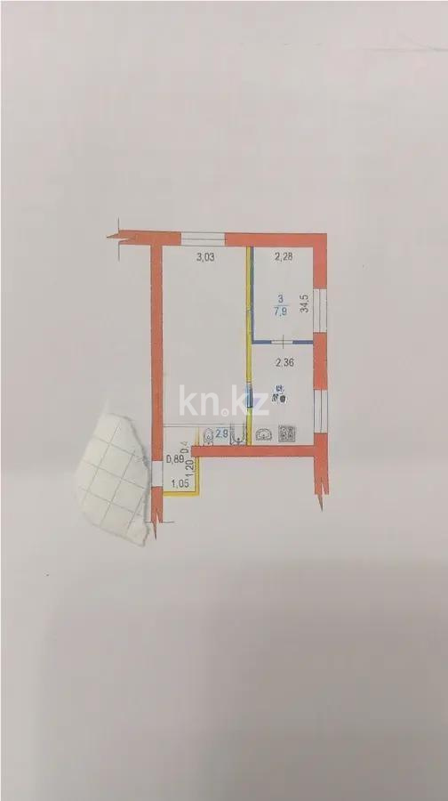 Продажа 2-комнатной квартиры, 40 м² в Алматы