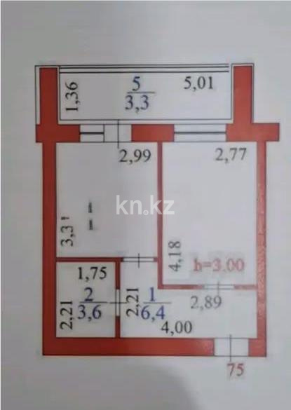 Продажа 1-комнатной квартиры, 38 м² в Астане