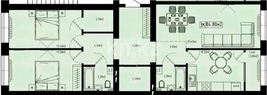 Продажа 3-комнатной квартиры, 85 м² в Астане - фото 4