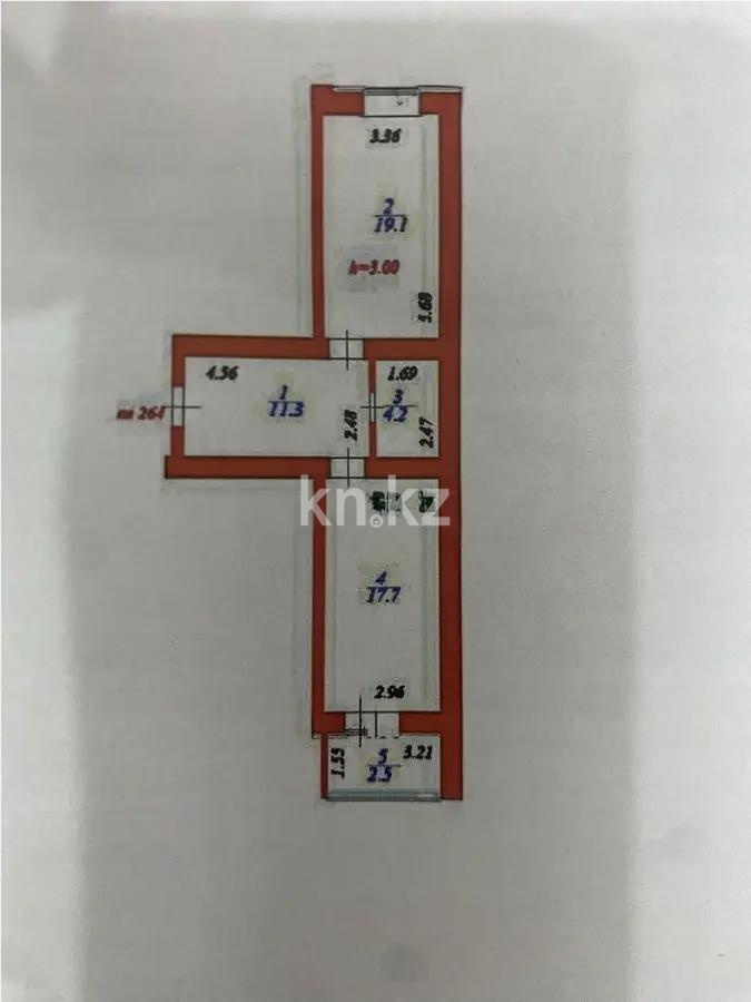 Продажа 2-комнатной квартиры, 52.8 м², ул. Айтматова, дом  45 стр в Астане