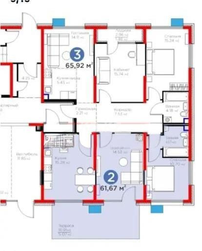 Продажа 2-комнатной квартиры, 62 м² в Алматы