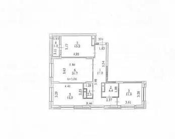 Продажа 3-комнатной квартиры, 88.7 м² в Астане