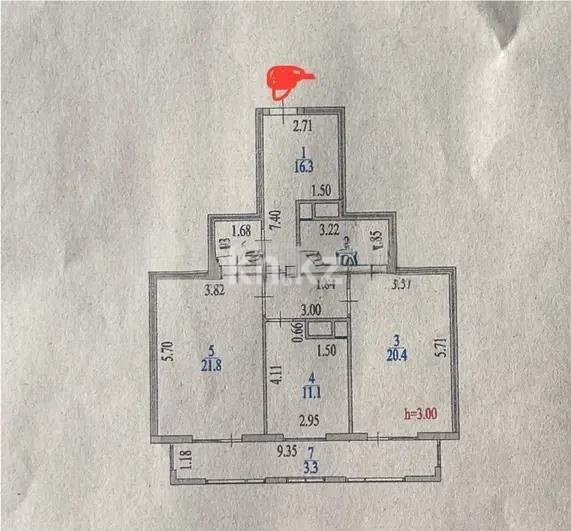 Продажа 2-комнатной квартиры, 82 м², ул. Серкебаева, дом  21 в Астане