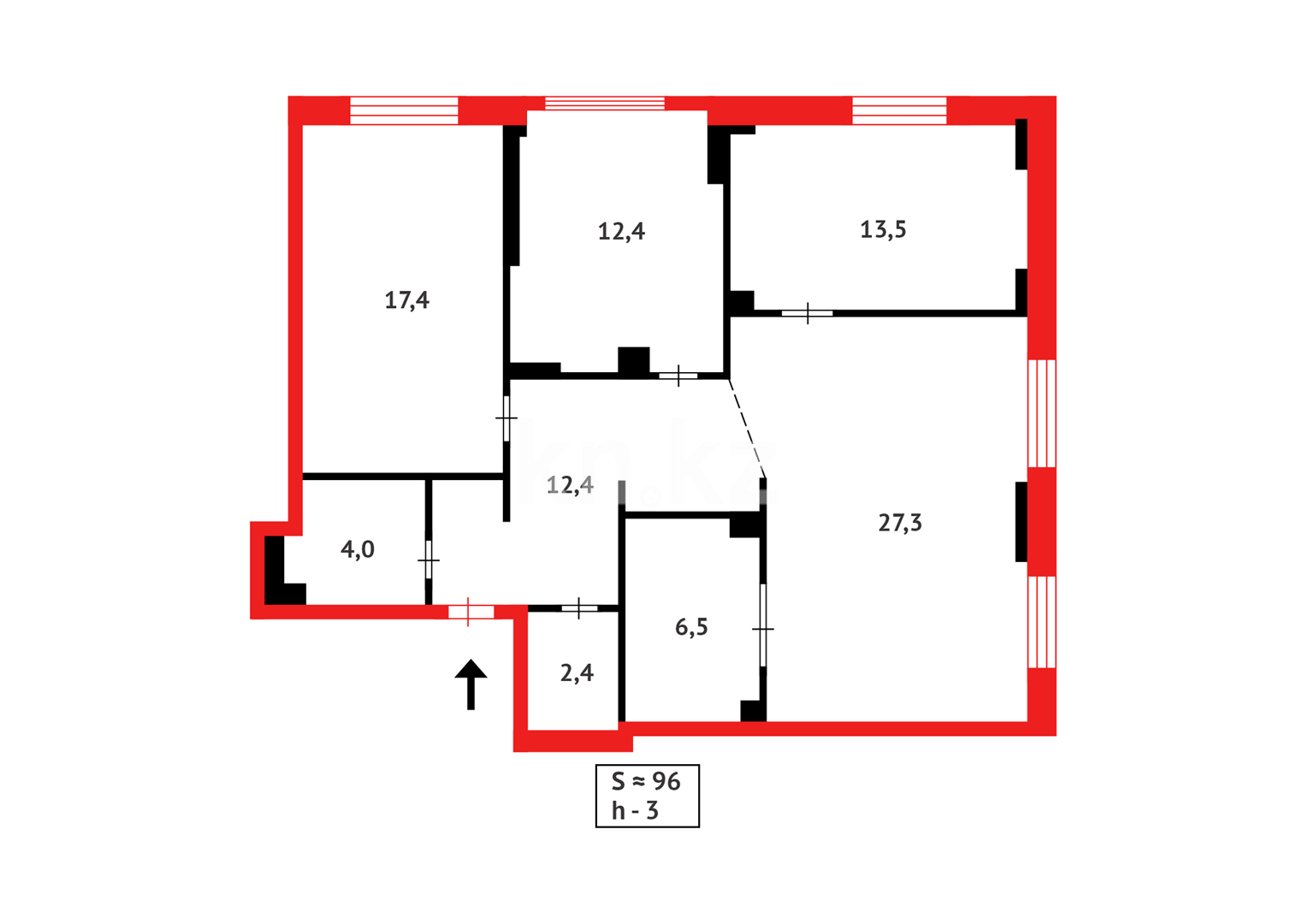 Продажа 4-комнатной квартиры, 96 м², пр. Мангилик Ел в Астане - фото 19