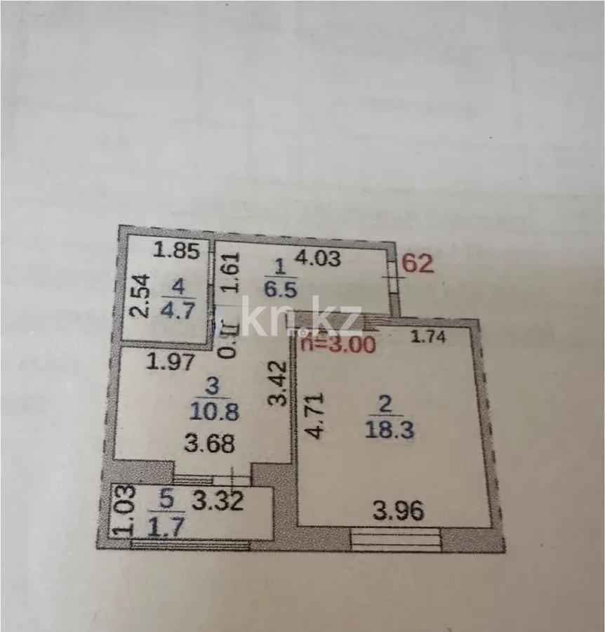 Продажа 1-комнатной квартиры, 43 м², ул. Ашимова, дом  7/1 в Караганде - фото 4