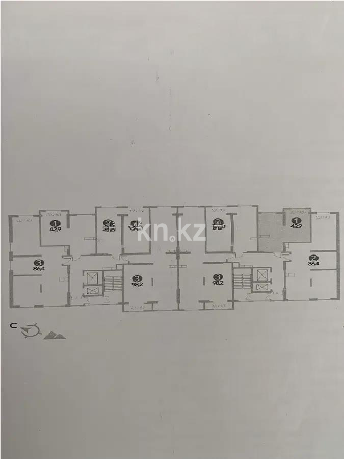 Продажа 2-комнатной квартиры, 43 м² в Алматы