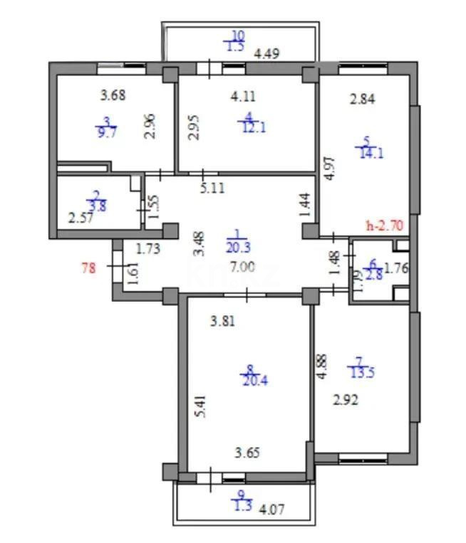 Продажа 4-комнатной квартиры, 100 м² в Астане - фото 8