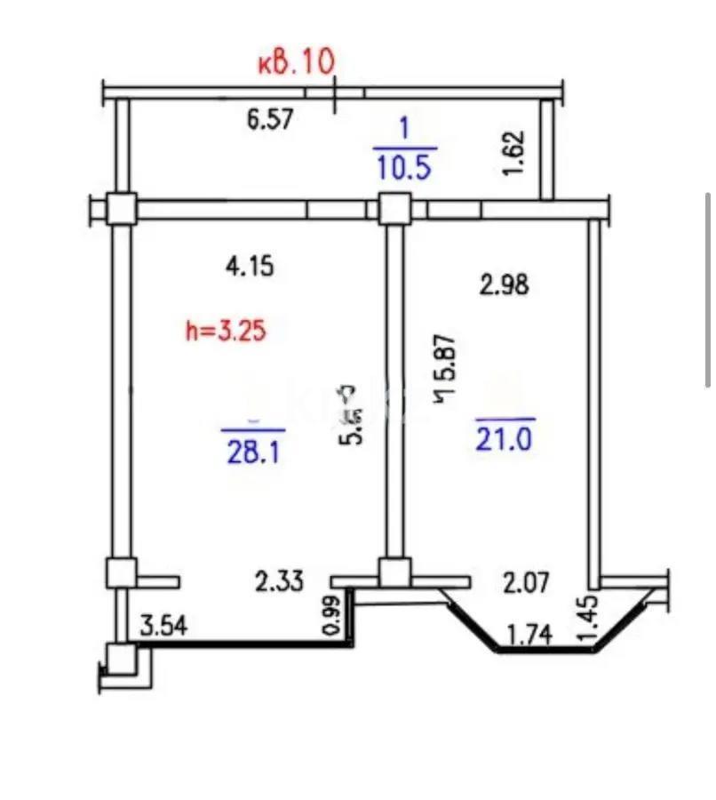 Продажа 2-комнатной квартиры, 59.6 м² в Алматы - фото 4