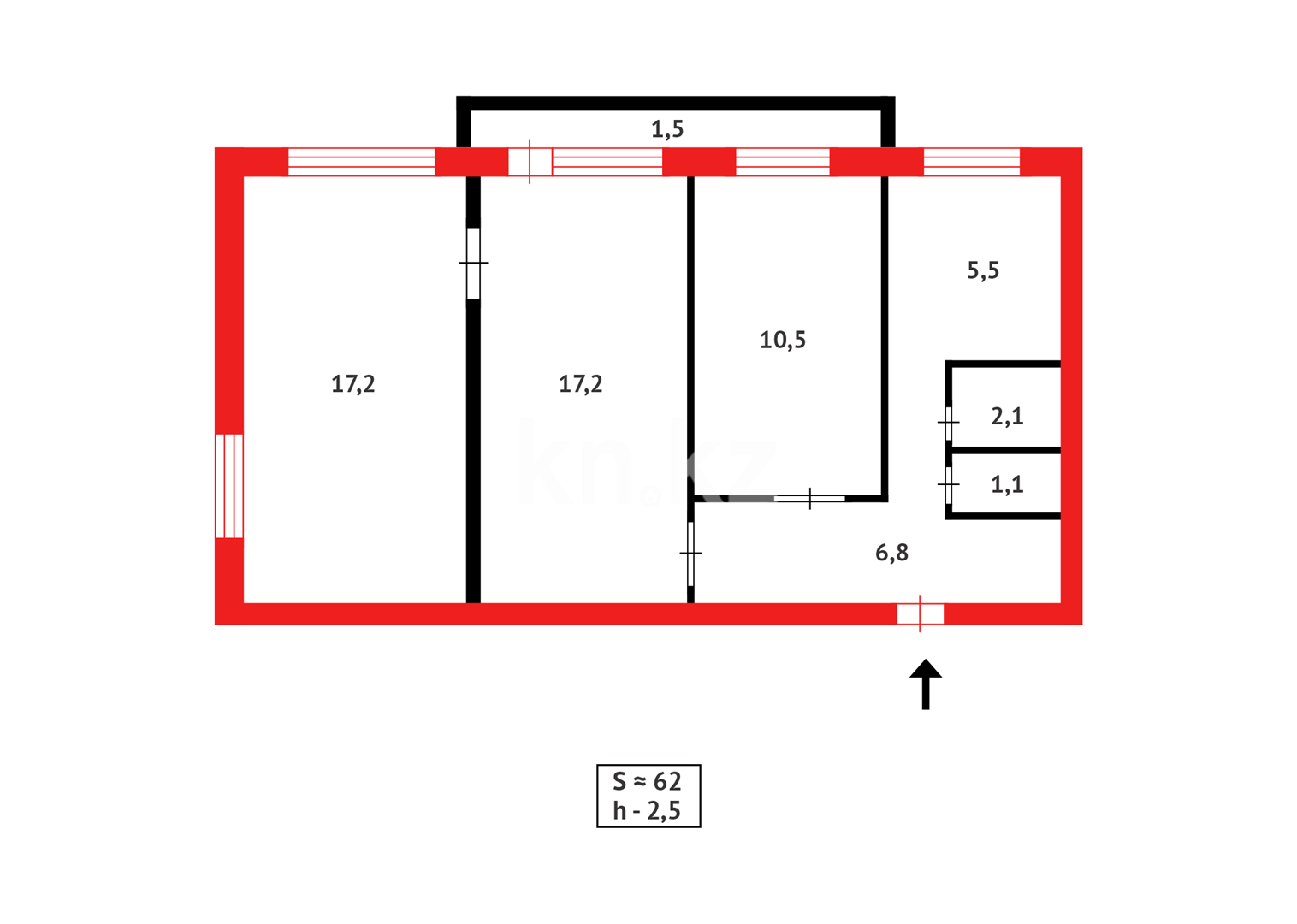 Продажа 3-комнатной квартиры, 61 м² в Сарани - фото 11