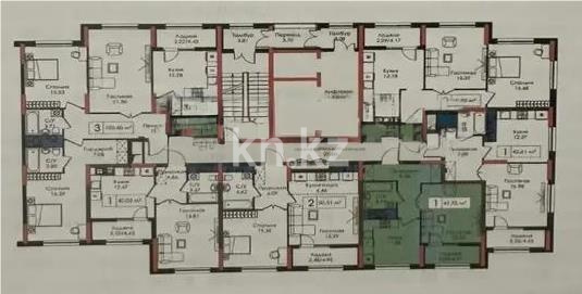 Продажа 1-комнатной квартиры, 41.72 м², пр. Улы Дала, дом  25 в Астане