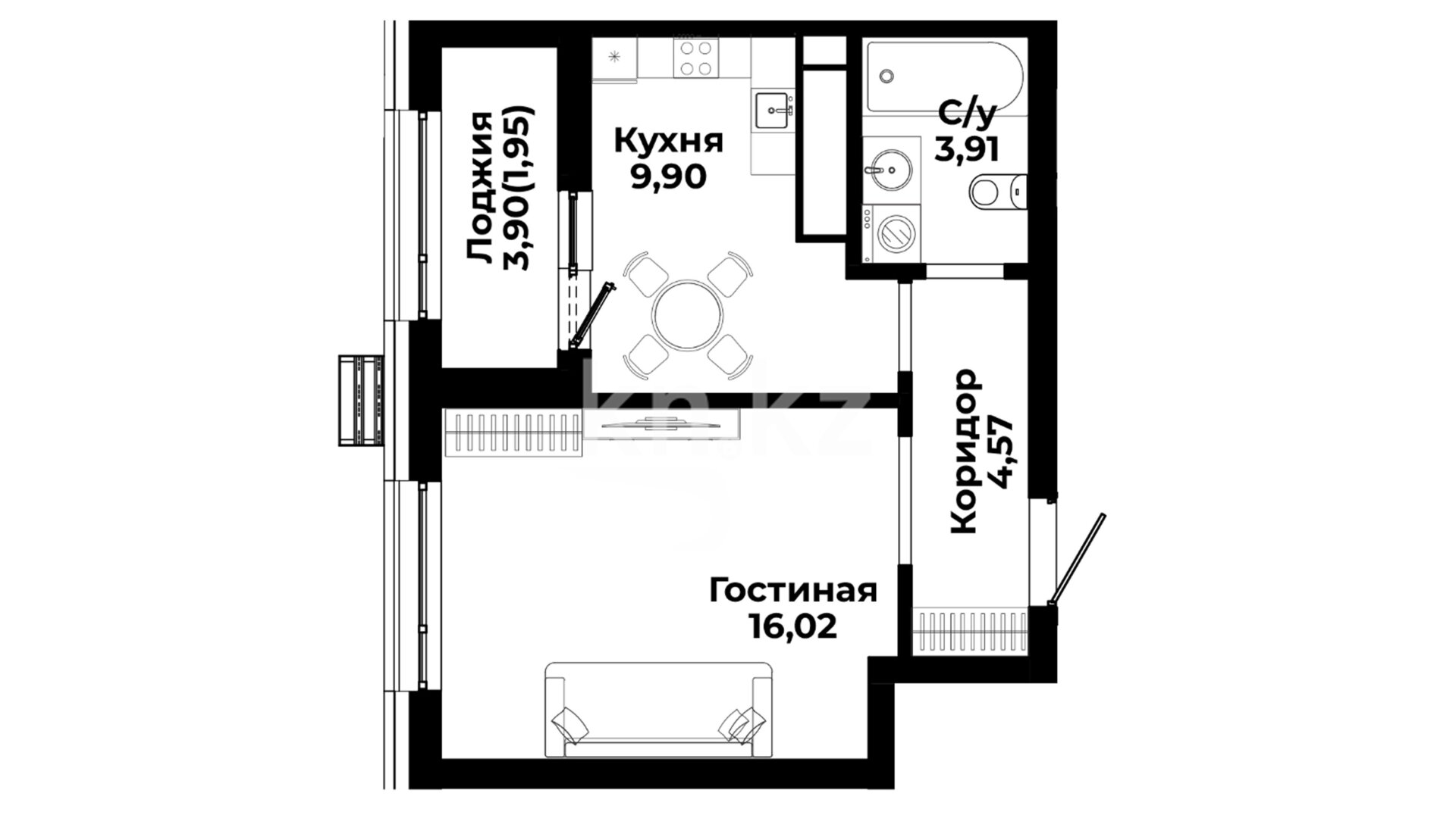 ЖК Saryn, 1-комнатная, цена 28 353 000 ₸, 780 000 ₸&nbsp;/&nbsp;м²