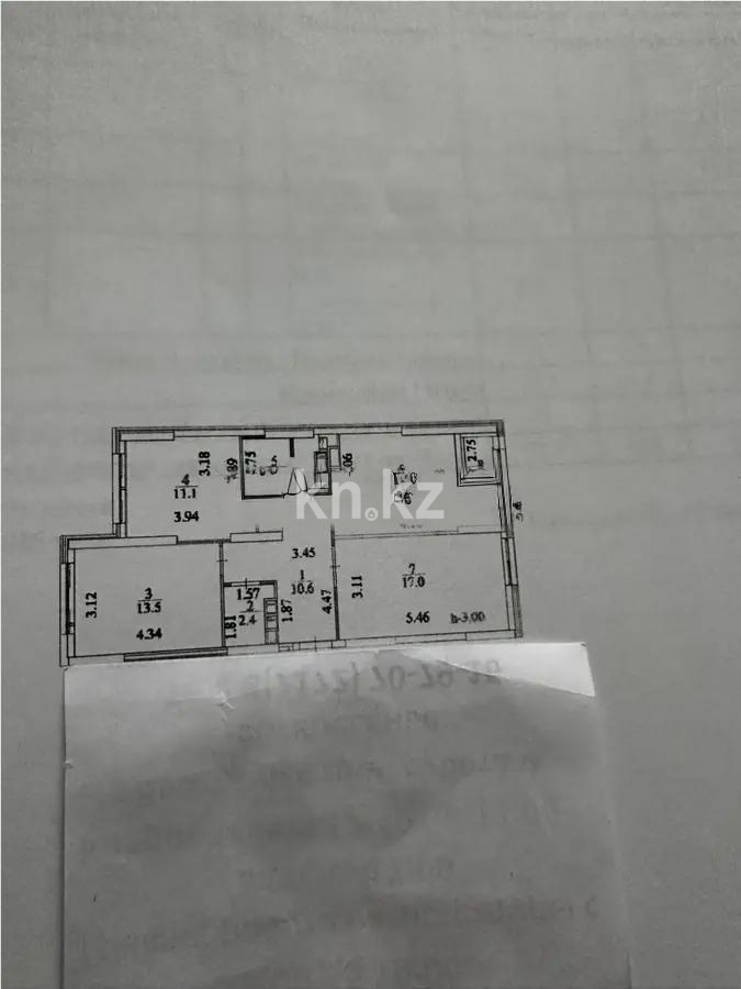 Продажа 3-комнатной квартиры, 72.3 м², пр. Туран, дом  43/6 в Астане