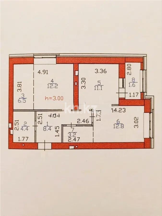 Продажа 3-комнатной квартиры, 60 м² в Астане