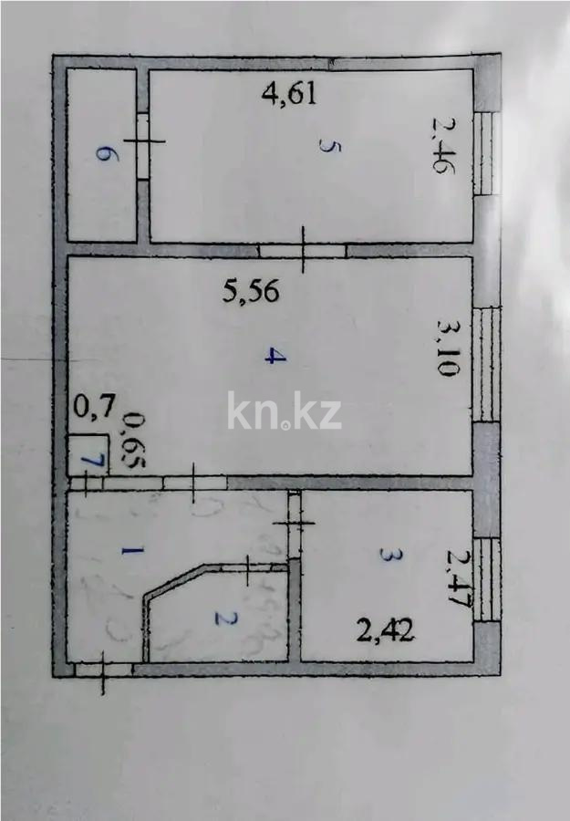 Продажа 2-комнатной квартиры, 44 м² в Астане