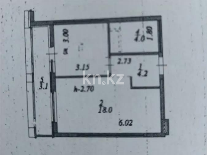 Продажа 1-комнатной квартиры, 38.8 м² в Астане - фото 3