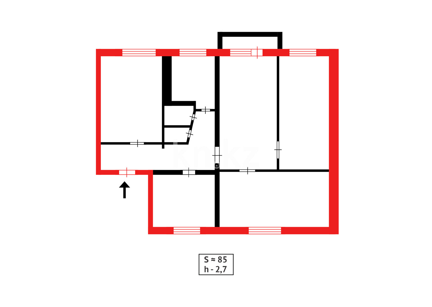 Продажа 4-комнатной квартиры, 85 м², ул. Гапеева в Караганде - фото 15
