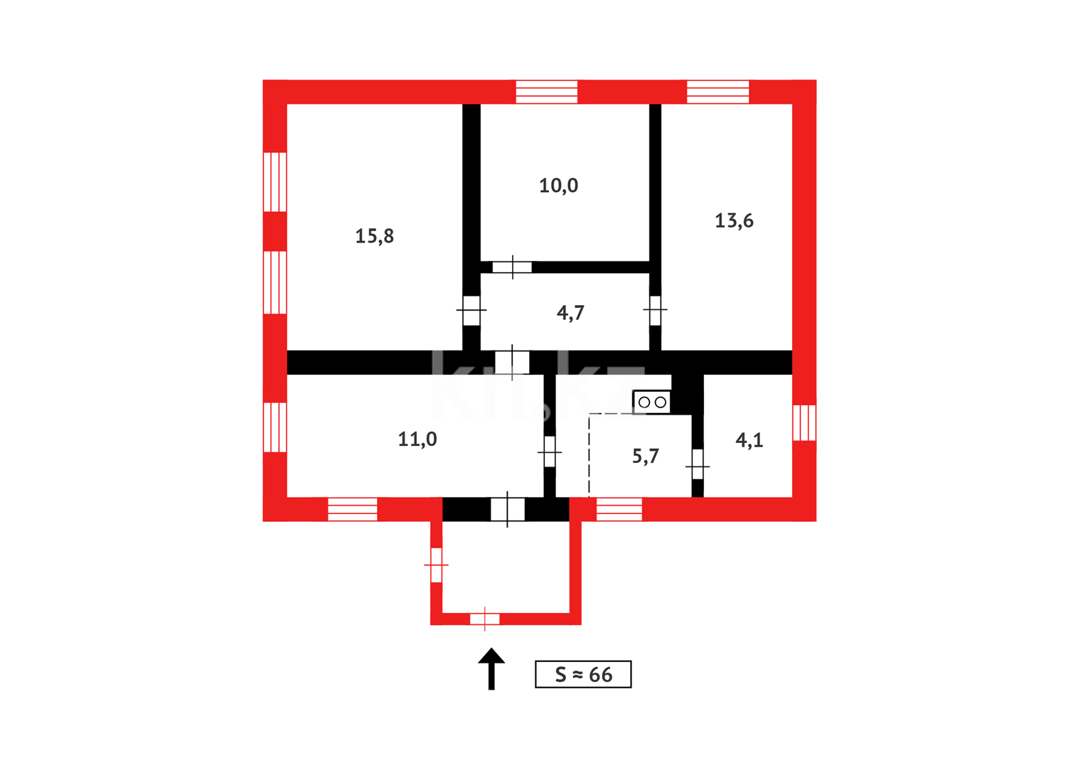 Продажа 3-комнатного дома, 65.5 м², пр. Мира, дом  198 в Темиртау - фото 23