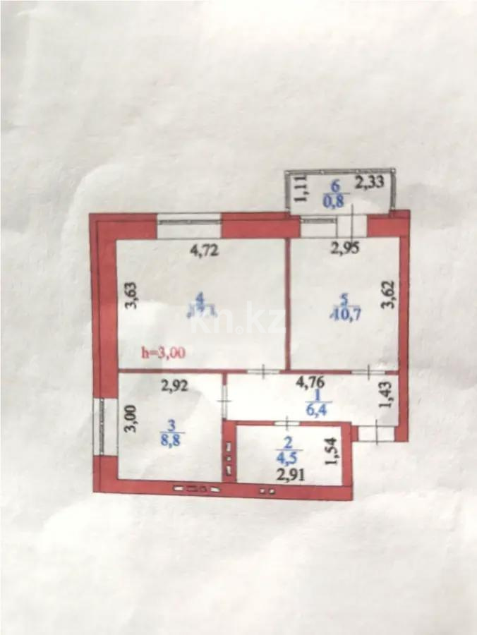 Продажа 2-комнатной квартиры, 48.3 м² в Астане - фото 3
