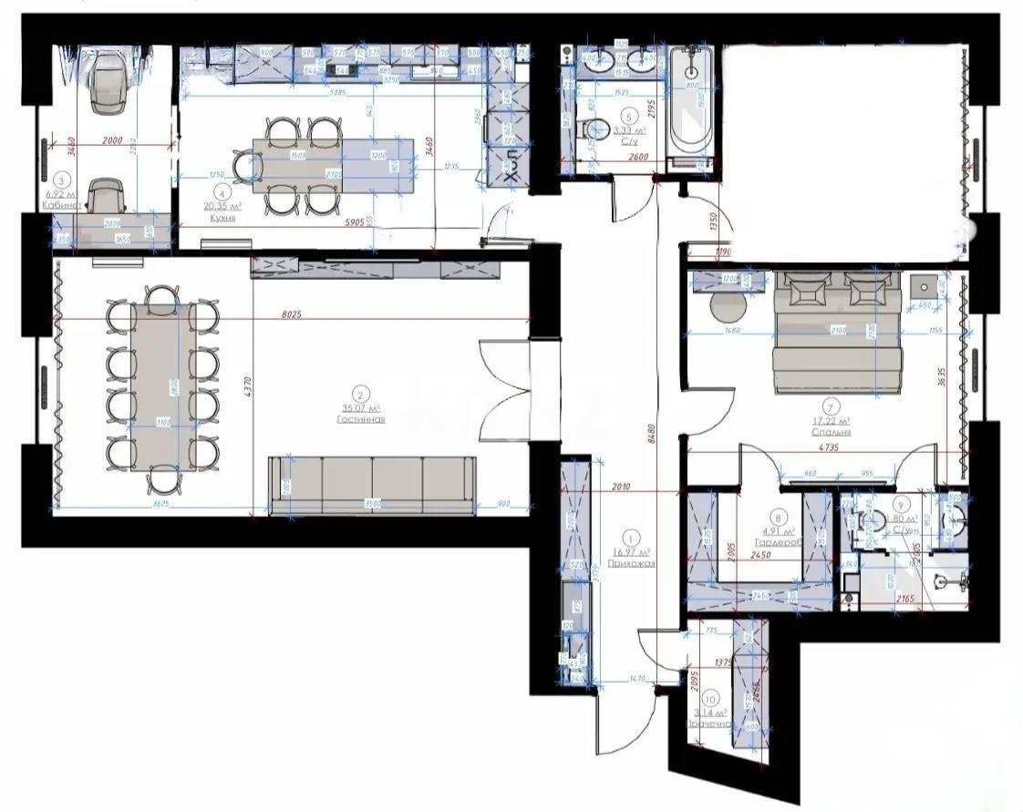 Продажа 3-комнатной квартиры, 134 м², ул. Жошы хана, дом  16/1 в Астане - фото 8