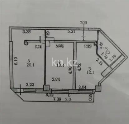 Продажа 2-комнатной квартиры, 58.7 м² в Астане - фото 4