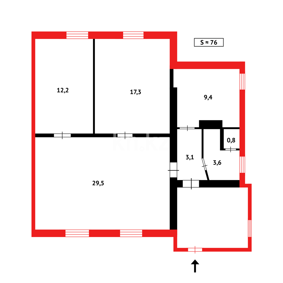 Продажа 3-комнатного дома, 75.6 м², ул. Панфилова в Темиртау - фото 29