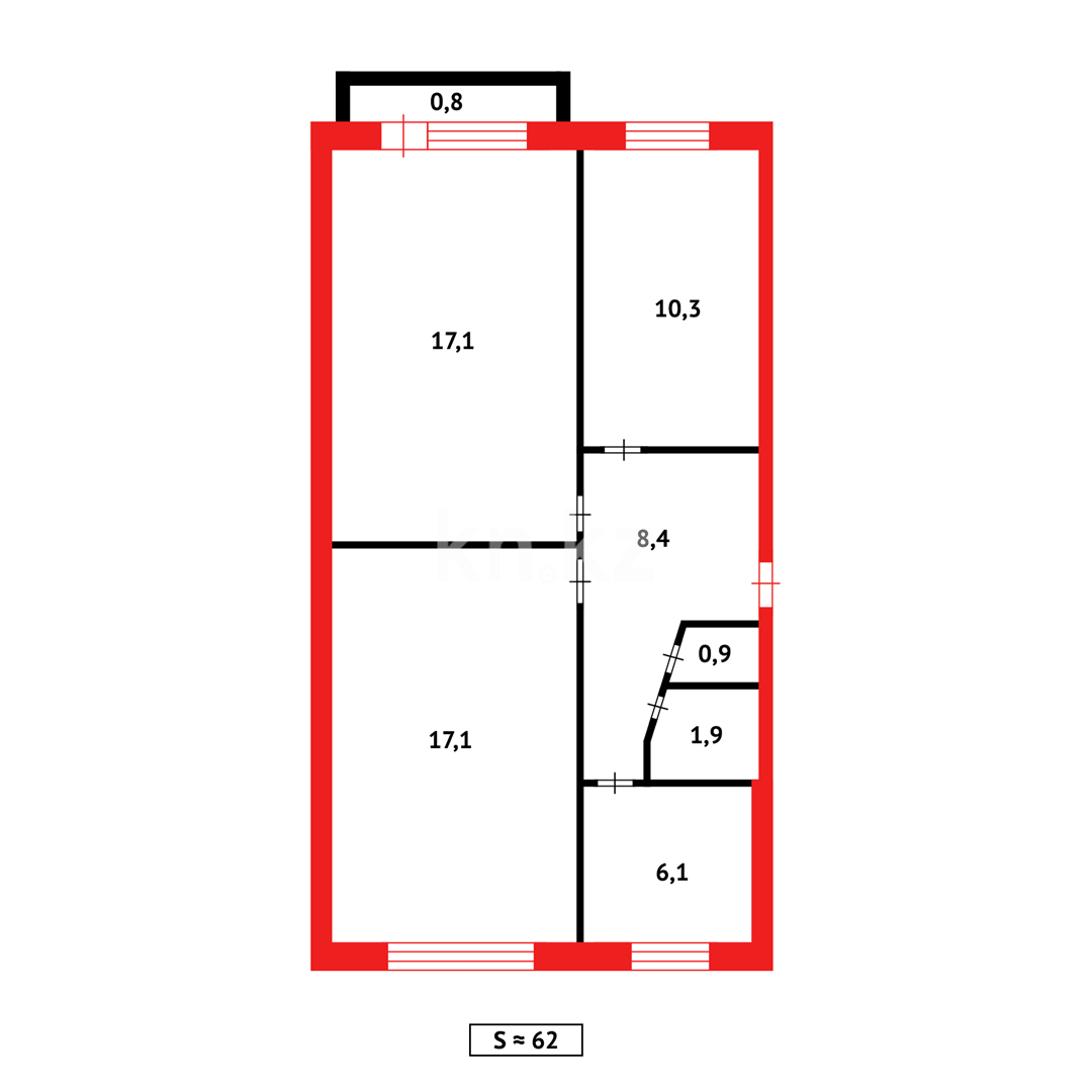 Продажа 3-комнатной квартиры, 61 м² в Темиртау - фото 15