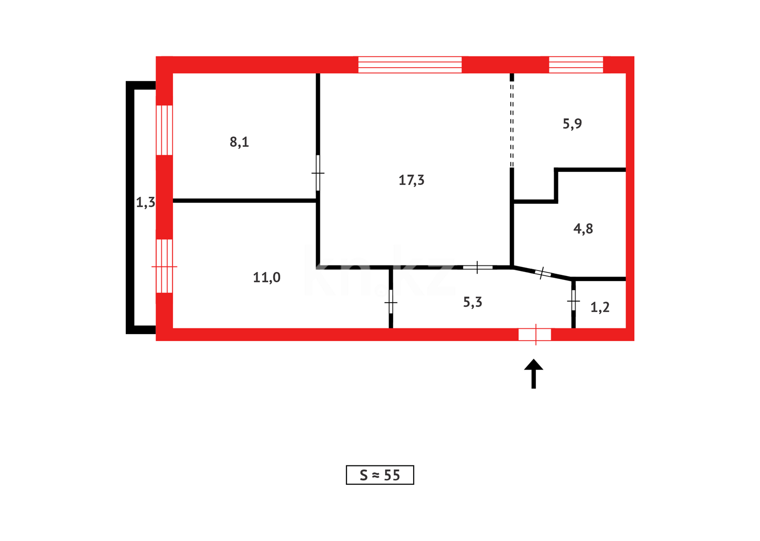 Продажа 3-комнатной квартиры, 54 м² в Темиртау - фото 14
