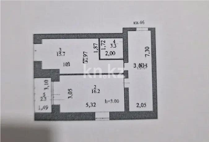Продажа 2-комнатной квартиры, 52 м² в Астане