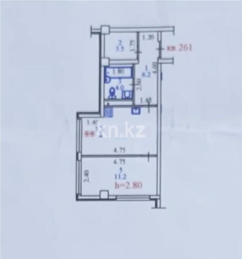 Продажа 2-комнатной квартиры, 39 м² в Алматы - фото 4