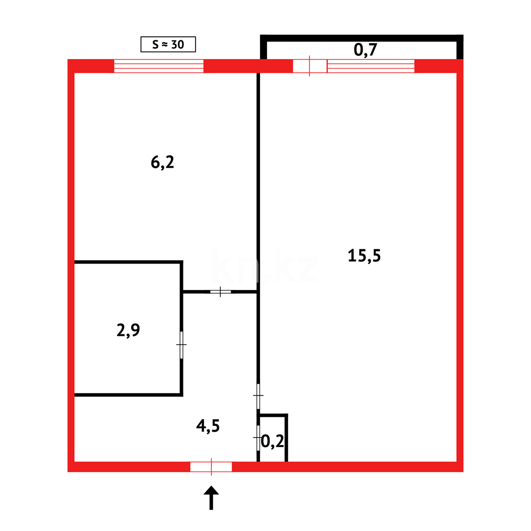 Продажа 1-комнатной квартиры, 31 м² в Караганде - фото 5