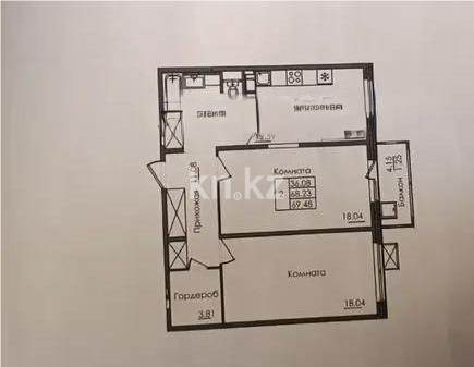 Продажа 2-комнатной квартиры, 70 м² в Астане