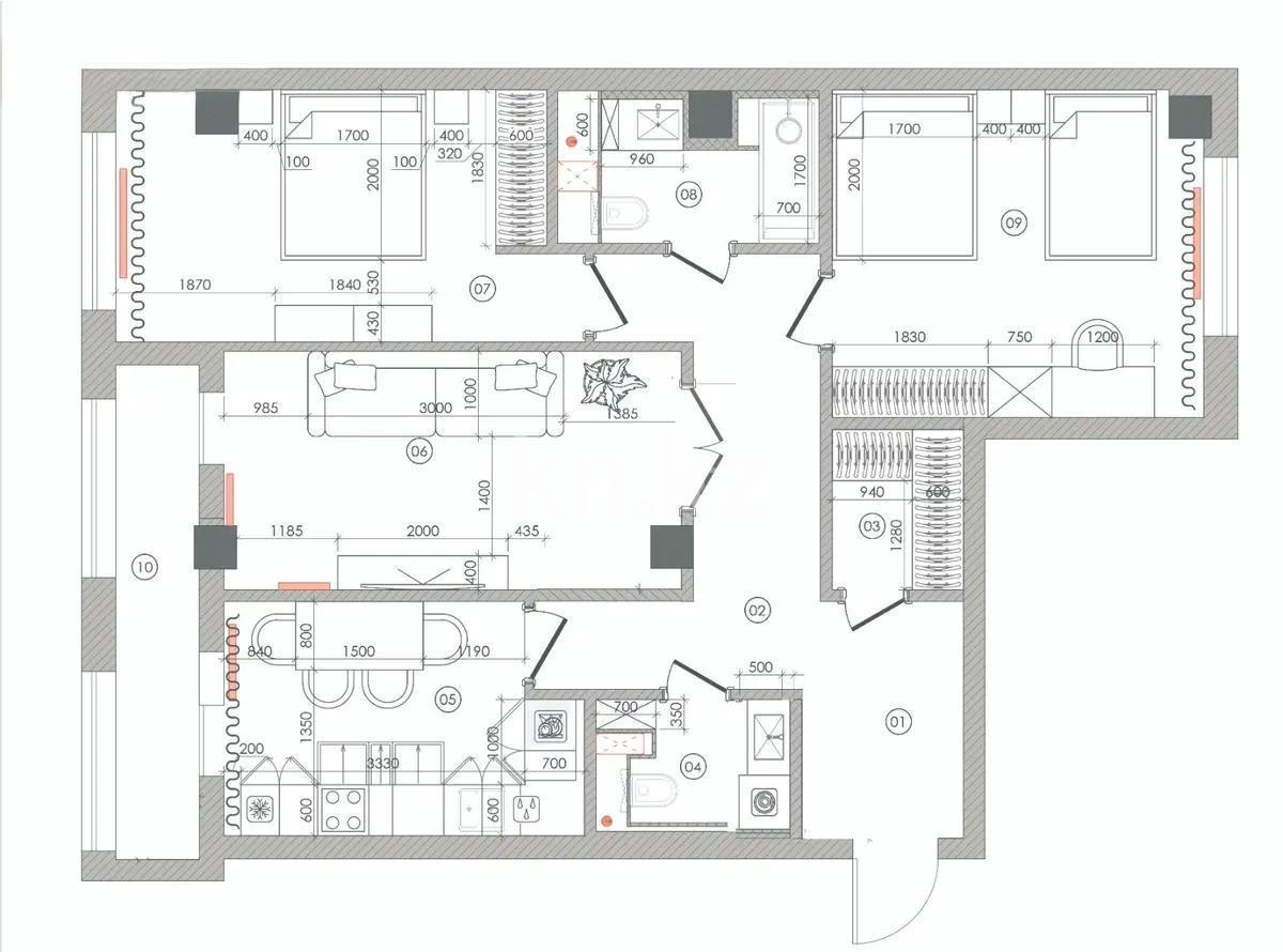 Продажа 3-комнатной квартиры, 88.9 м² в Астане - фото 8